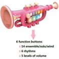 thumbnail image 2 of Pink Musical Horn Toy for Kids Ages 3+, ABS Plastic Battery-Powered Educational Electronic Toy with Built-in Speaker, Perfect Gift in Gift Box Packaging, 2 of 5