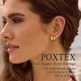 thumbnail image 2 of Set de aretes Poxtex chapados en oro de 14K hipoalergénicos, 2 of 9