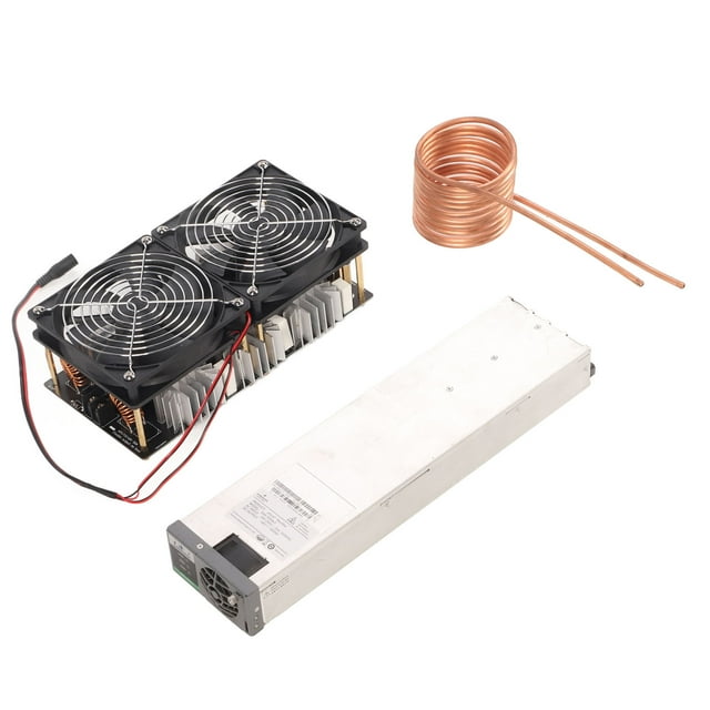 ZVS Induction Heater, 2500W DC12V-48V High Frequency Induction Heater, Heating PCB Board Module With Water Pump Pipe, Copper Ring, Voltage Switching