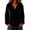Black, variant on Staron Women's Hoodie Soft Hooded Long Sleeve V Neck Solid Casual Comfy Loose Pullover Sweatshirt Army Green L