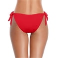 thumbnail image 4 of Side Tie Triangle Bikini Bottom with Cheeky Reveal and Low Waist Fit, Awesome For Summer Festivals Beach Clubs Or Hot Days Red S, 4 of 5