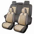 thumbnail image 2 of Car Seat Covers Full Set Fit for Dodge/Chevrolet Charger 2006-2023, Premium Faux Leather Waterproof Breathable Anti‑Slip Seat Protectors, Gray&Beige, 2 of 7