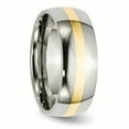 thumbnail image 4 of Bague de Mariage en Acier Inoxydable 14k avec Incrustation d'Or 8mm pour Papa Homme, 4 of 10