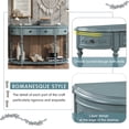 thumbnail image 4 of Blue Console Table with 4 Drawers, Atumon Sofa Side Table, Vintage Curved Entryway Table, Wood Console Table Furniture, Sideboard Buffet, Modern Console Table for Living Room Entryway Hallway, 4 of 10