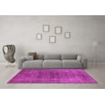 thumbnail image 3 of Ahgly Company Indoor Round Oriental Purple Industrial Area Rugs, 4' Round, 3 of 4