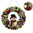 thumbnail image 5 of Christmas Hanging Diamond Painting Wreath Kit, Durable Acrylic Base with Hanging Chain for Easy Display on Windows, Walls, Doors, and Christmas Trees (G), 5 of 6