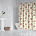 thumbnail image 2 of Pioneer Flower Floral Print Pattern Shower Curtain 84"x72", Bathroom Decorative Shower Curtain Set with 12 Hooks, Waterproof Washable, 2 of 6