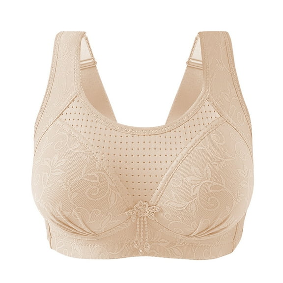 Uqiangy Racerback Bras for Women Women's Bras Bra for Plus Size Women Bras for Women Running Girl Sports Bras for Women Pushup Bra No Underwire Beige L