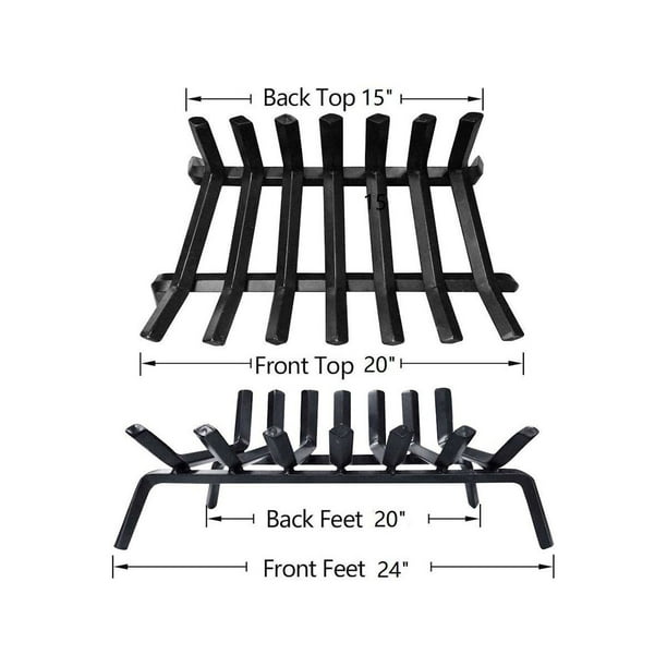 Fireplace Log Grate 24 Inch Wide Heavy Duty Solid Steel Indoor Chimney Hearth For Outdoor Fire Place Kindling Tools Pit Com - 24 Inch Fireplace Grate Fireplace Log Grate 24 Inch Wide Heavy Duty Solid Steel Indoor Chimney Hearth For Outdoor Fire Place Kindling Tools Pit Com - 24 Inch Fireplace Grate