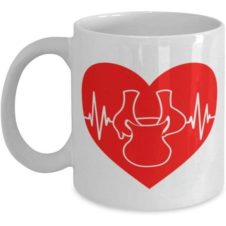 

Valentines Day Mug of Pottery Heartbeat for Your Special Ceramist a Classic Coffee Tea Love Cup