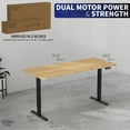 thumbnail image 5 of VIVO Dual Motor 71” x 30” Standing Desk, 1-Piece Bamboo Top, Black Frame, 5 of 8