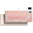 thumbnail image 1 of Teclado Mecánico para Juegos Womier SK80 75% Rosa Cremoso, 1 of 7