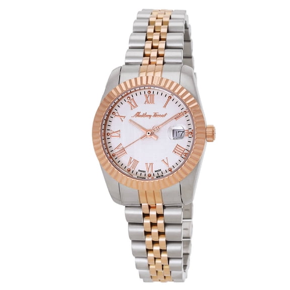 Mathey-Tissot Mathy III Roman Quartz White Dial Ladies Watch D810BRA