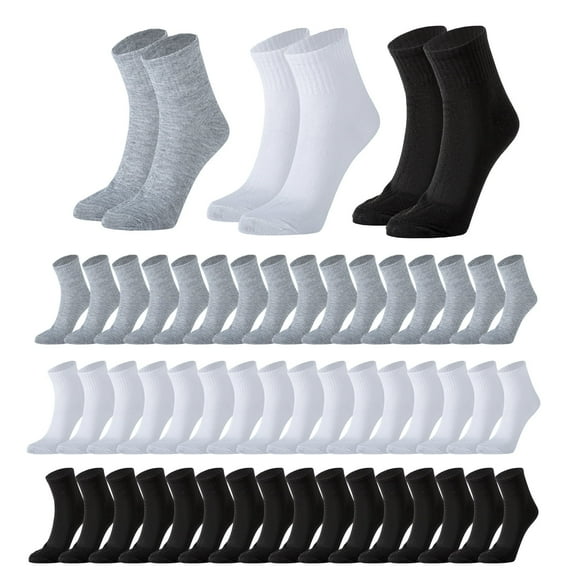 150 Pairs Men's Socks Bulk Quarter Socks Moisture Wicking Socks Casual Sports Ankle Socks Bulk for Homeless  Men Women