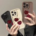 thumbnail image 4 of Cute Phone Case For iPhone 15 Pro Max Case iPhone 11 12 13 14 Pro Max XS X XR 7 8 Plus SE Soft Shockproof Bowknot Cherry Cover 5RI41 For iPhone 12, 4 of 6