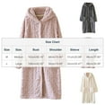 thumbnail image 3 of Bixock Women Fall and Winter Pajamas,Women Warm Sleepwear Robes,Women’s Casual Sleepwear Robes Solid Color Soft Hooded Long Sleeve Robe with Button Down and Pockets Bathrobes, 3 of 3