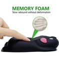 thumbnail image 4 of Upgrade Ergonomic Wrist Pad (2 Pack) - Mousepad Memory Foam Wrist Support Pillow Rest Cushion Mat for Office Computer Laptop, Mac Durable Comfortable and Pain Relief (Black), 4 of 5