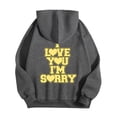 thumbnail image 6 of Puliio Womens Hoodies I Love You I'M Sorry Letter Print Sweartshirts Jacket Casual Comfortable Every Wear Sweatshirt Hoody Fall Winter Pullover Tops, 6 of 7