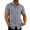 Grey, variant on Fortune Men Shirt Short Sleeve Linen Shirt Summer Solid Slim Tops Plus Size