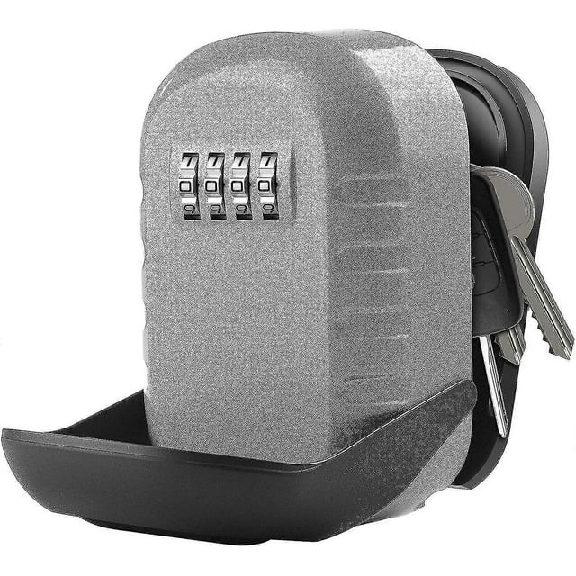 Lar Safe Key Box, Safe Stora Zinc Alloy Safe Box With 4 Digit