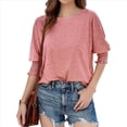 thumbnail image 1 of Blusa Informal con Cuello Redondo y Ligera para Mujer, Color Rosa, Talla XL, 1 of 7