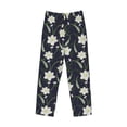 thumbnail image 6 of Uemuo Lilies Flowers Pattern Men's Wide Leg Palazzo Lounge Pants with Pockets Light Weight Loose Comfy Casual Pajama Pants-XX-Large, 6 of 9