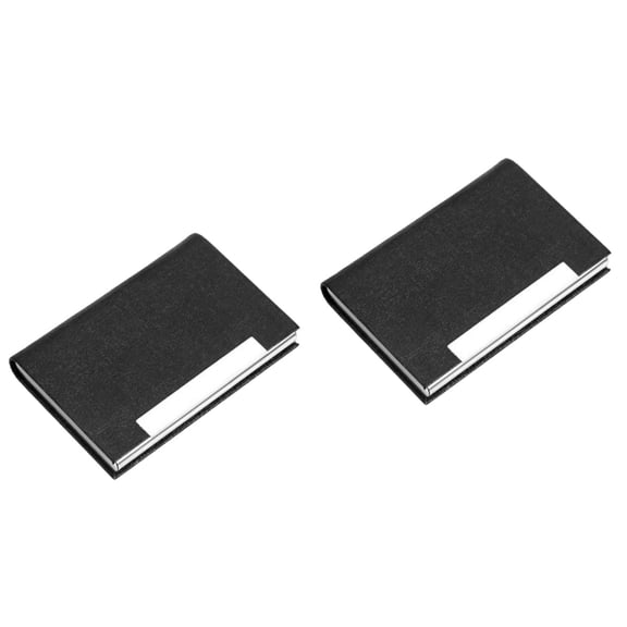 CIMAXIC Cimaxic Business Wallet, Black, Stainless Steel, Id and Credit Card Holder, High-Grade, 2Pcs