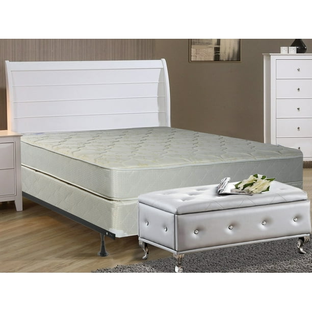 Continental Sleep, 9inch Fully Assembled Innerspring Mattress and 8" Split Semi Flex Box Spring