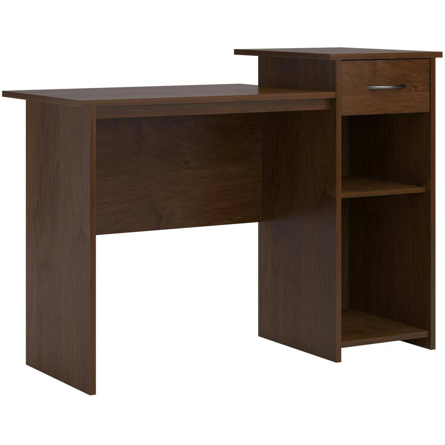 Mainstays Student Desk With Easy Glide Drawer Black Oak Walmart Com Walmart Com