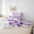 thumbnail image 6 of Manfei Purple Blossoms 7-Piece Twin Bedding Sets for Kids Children,Spring Graden Bedding Comforter Set,Chic Floral Flowers Breathable Sheet Sets,Microfiber Bedroom Decor,Reversible, 6 of 8