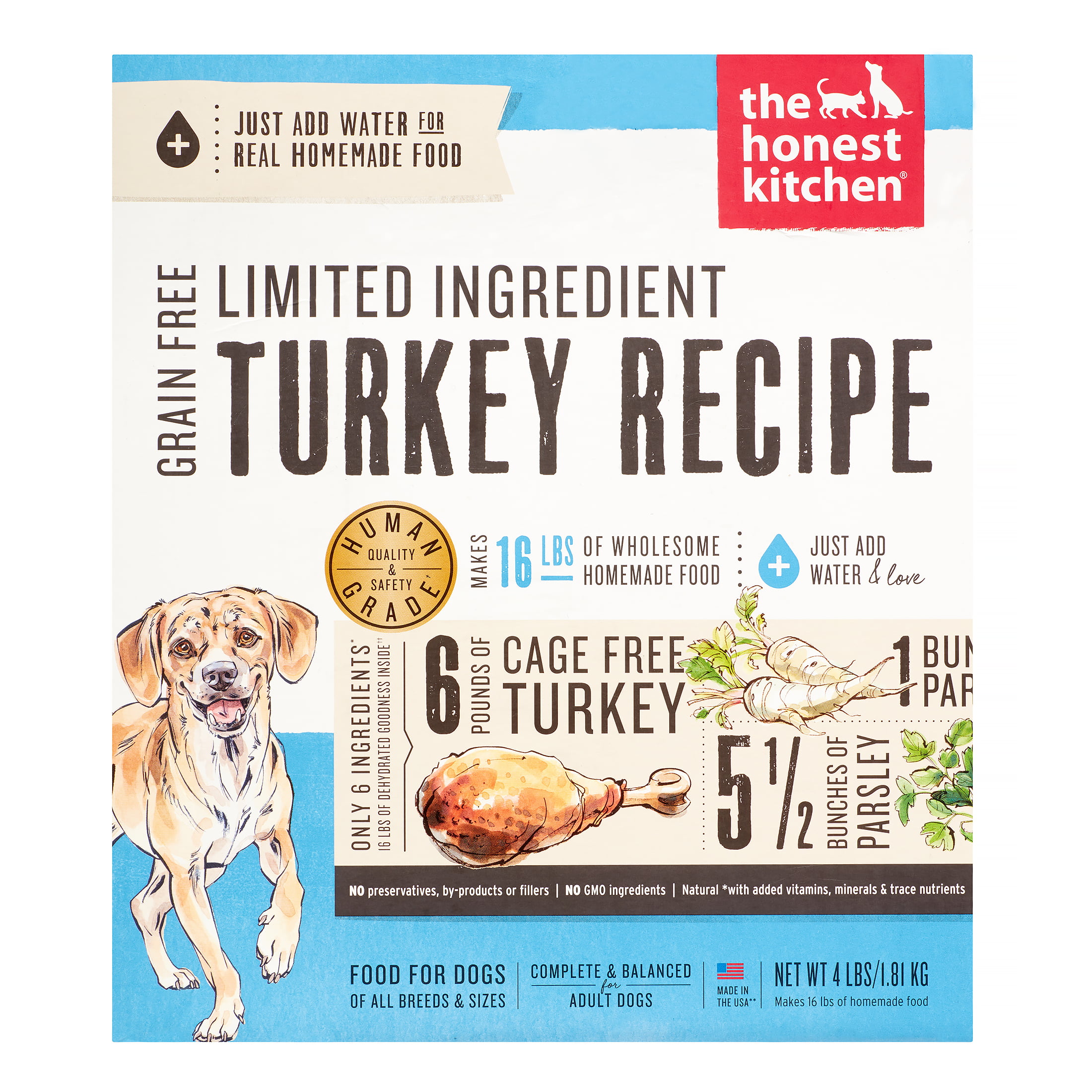 Photo 1 of The Honest Kitchen Limited Ingredient Diet Turkey Recipe Grain-Free Dehydrated Dog Food, 4-lb box