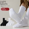 thumbnail image 2 of Calcetines deportivos de otoño e invierno para hombre, calcetines para correr, calcetines de algodón con fondo de toalla grueso que absorben los golpes, calcetines de baloncesto para hombre, 2 of 6