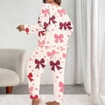 thumbnail image 5 of Censtreet Plus Size Women's Heart Printed Pajamas Sets 2 Piece Long Sleeve Pj Sleepwear Soft Comfy Tops and Pants XL-5XL, 5 of 7