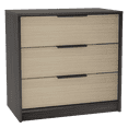 thumbnail image 3 of Xukmct 3 Drawers Dresser Cabinet for Home, Living Room, Black, 3 of 9