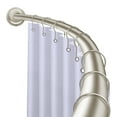 thumbnail image 4 of Utopia Alley Rustproof Wall Mounted Curved Shower Rod, Aluminum, 44" to 72" Wide, Brushed Nickel, 4 of 10