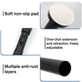 thumbnail image 4 of Quick Lock Tension Curtain Rod - Extra Long 39 to 173 Inch Heavy Duty No Drill Adjustable Spring Rod, 723 Lbs Support Rustproof Steel for Patio Bathroom Window Room Divider, Black, 4 of 8
