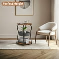 thumbnail image 2 of Round Side Table with Storage - Art Deco Design - Small Space Solution, 2 of 8