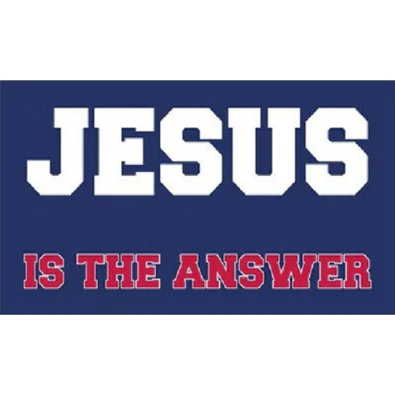 JESUS IS THE ANSWER BLUE Vinyl Decal Bumper Sticker