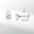thumbnail image 6 of Limerencia 18g Titanium Internally Threaded Tragus Piercing Jewelry CZ Top Flat Back, for Women or Men, 6 of 9