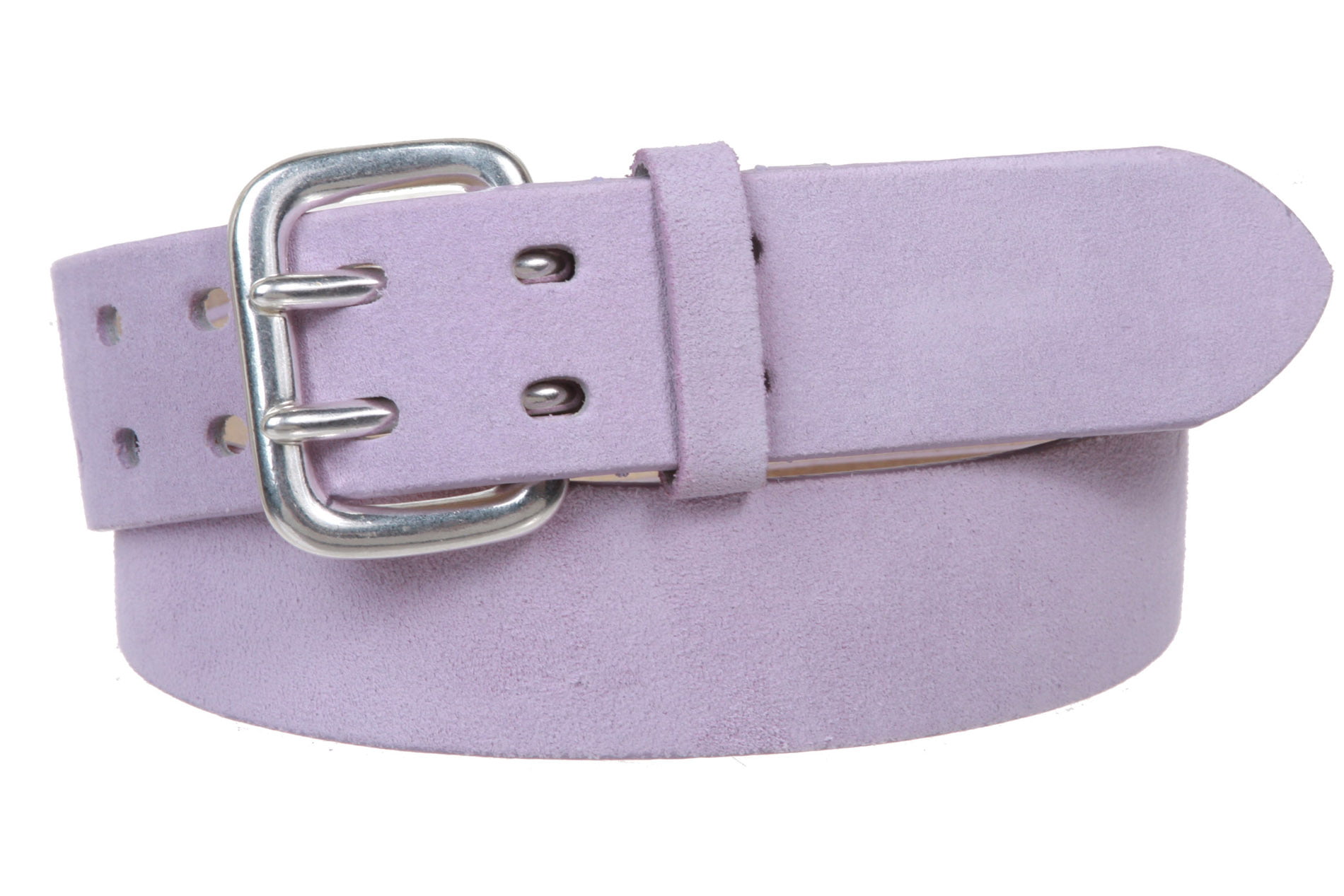 WOMEN'S SUEDE LEATHER BELT WITH FLORAL ROSE BUCKLE 1-1/2" WIDE MULTIPLE COLORS