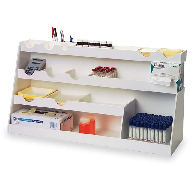 TrippNT 50377 Bench Top Organizer Workstation, White Extra Large