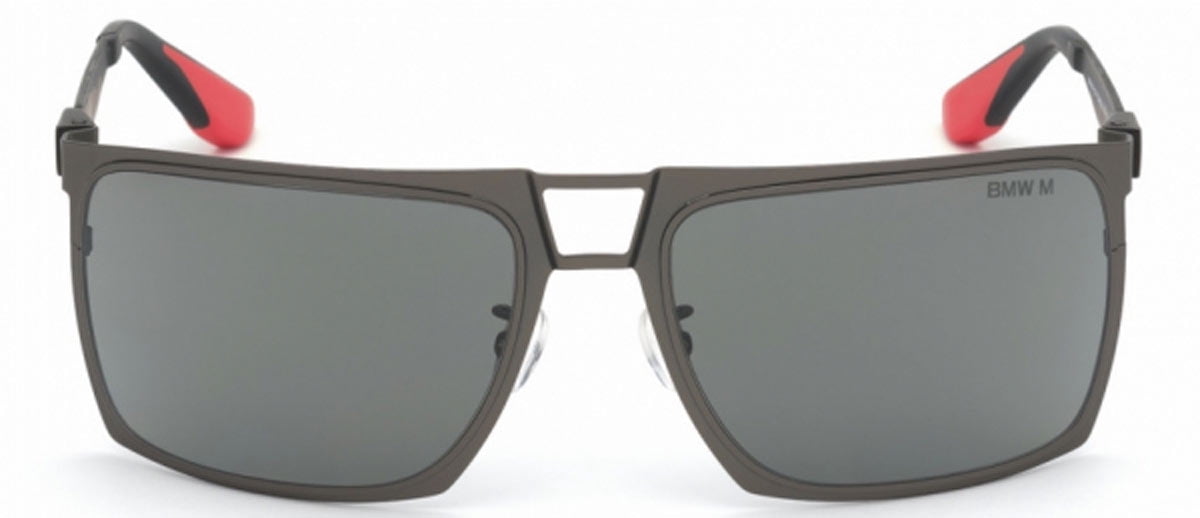 BMW M BW0009P-09D Unisex Matte Grey Sunglasses Grey Lens