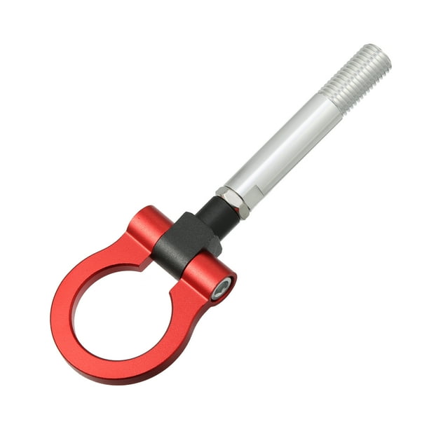 Car Towing Hook Towing Eye Hook Bumper Trailer Ring Replacement Part Black 1pcs