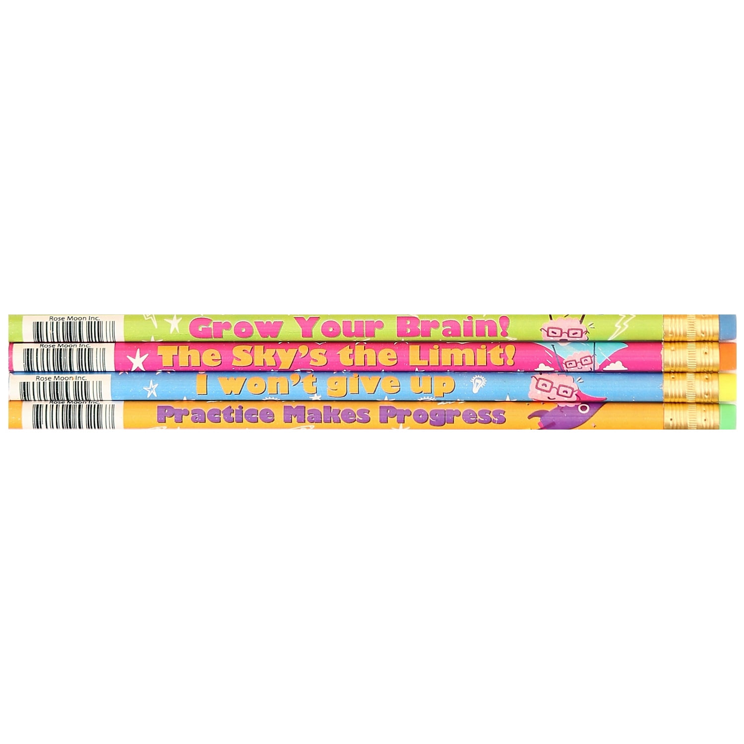 Moon Products Growth Mindset Pencil Assortment, 12 per Pack, 12 Packs