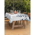 thumbnail image 3 of Outdoor Table Cloth with Umbrella Hole and Zipper, Green Blue Eucalyptus Leaves Waterproof Rectangle Tablecloth 54"x80", Summer Botanical Weeping Washable Table Cover for Outside Party Patio Picnic, 3 of 8