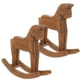 thumbnail image 3 of Chidian 2pcs Handmade Wooden Rocking Horse Toy Mini Desktop Rocking Horse Ornament, 3 of 7