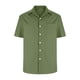 thumbnail image 5 of Mens Manga Corta Botón Abajo Camisas Cuello de Vuelta Color Sólido Casual Blusa, Moda Verano Poliéster, 5 of 9
