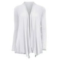 thumbnail image 2 of TANGNADE Womens Tops Dressy Casual Women's Solid Color Long Sleeve Cardigan Fashion Temperament Loose Comfortable Cardigan White XL, 2 of 3