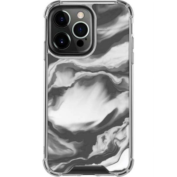 Skinit Grey Marble Ink iPhone 14 Pro Clear Case