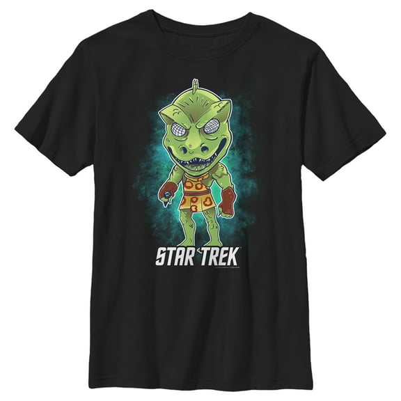 Boy's Star Trek: The Original Series Cartoon Gorn Alien  Graphic Tee Black Large